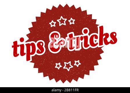 tips & tricks sign. tips & tricks round vintage retro label. tips & tricks Stock Vector