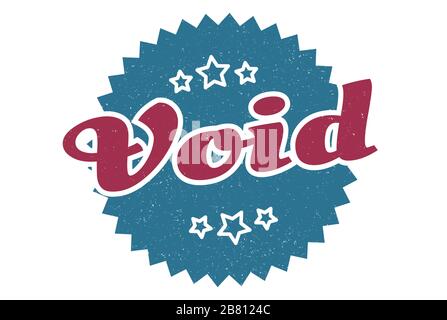 void sign. void round vintage retro label. void Stock Vector