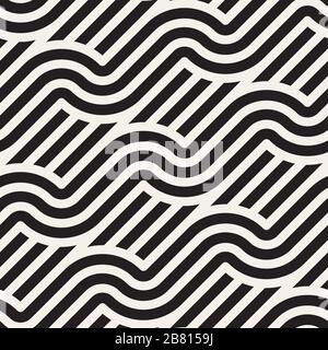 Vector seamless geometric pattern. Stylish abstract background. Repeating interweaving lines design. Stock Vector