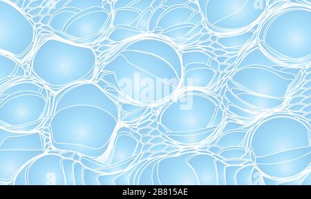 Abstract blue bubble print background. Stock Photo