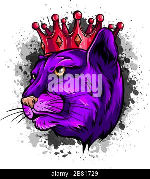 Cougar Panther Mascot Head Vector illustration Graphic Stock Vector