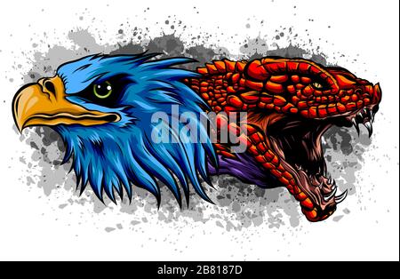 Vector illustration of bald eagle head. Can be used as mascot. Stock Vector