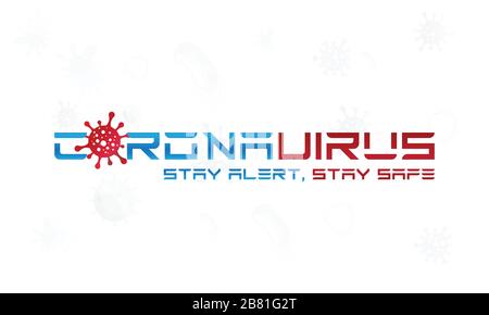 Coronavirus disease (COVID-19) Typography Design. 2019 Novel Coronavirus Logo Typography Vector Template. Stock Vector