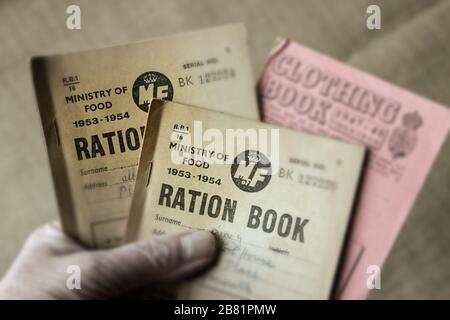 1950s Ministry of Food Ration Book 1952 1953 FOR EDITORIAL USE ONLY ...
