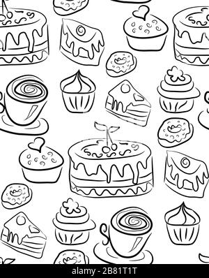 isolate black and white bakery cake design 25276782 PNG