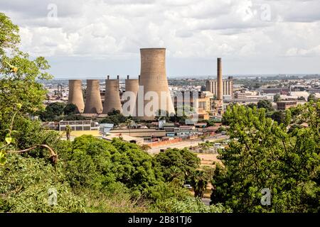 Thermal power station in Harare, owned and managed by Zimbabwe Power Company Stock Photo