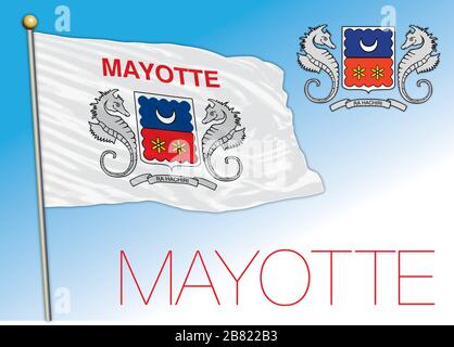 Country Mayotte. Mayotte flag. Vector illustration. 14214731