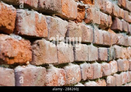 wall of old red brick Stock Photo
