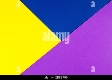 Geometry background minimal concept. Multicolored paper. Creative flat layout with copy space. Abstract pastel colored paper texture minimalism backgr Stock Photo