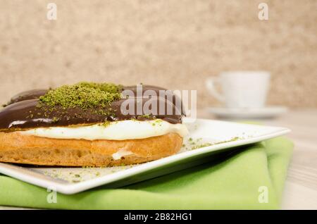 Ekler Turkish dessert Stock Photo