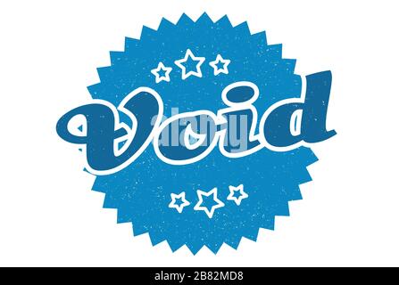 void sign. void round vintage retro label. void Stock Vector