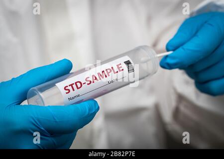 STD swab test Stock Photo
