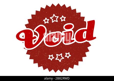 void sign. void round vintage retro label. void Stock Vector