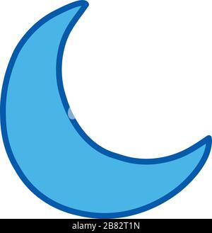 Moon line fill style icon of Space futuristic cosmos outside universe ...