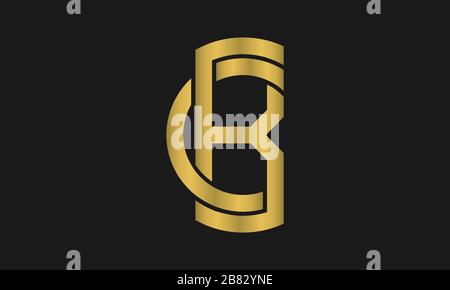 CB, BC Letter Logo Design with Creative Modern Trendy Typography and monogram logo. Stock Vector