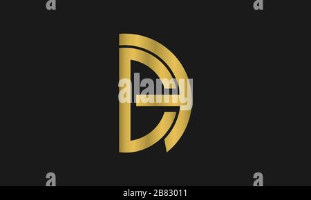 DA, AD, CA Letter Logo Design with Creative Modern Trendy Typography and monogram logo. Stock Vector