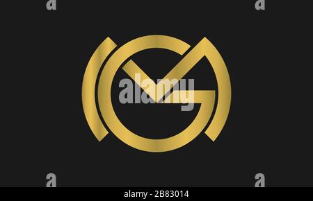 GM, MG Letter Logo Design with Creative Modern Trendy Typography and monogram logo. Stock Vector