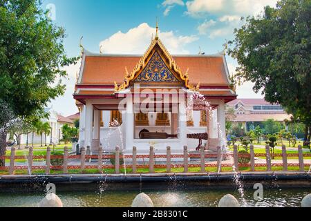 The Marble Temple, Wat Benchamabophit Dusitvanaram in Bangkok, Thailand Stock Photo