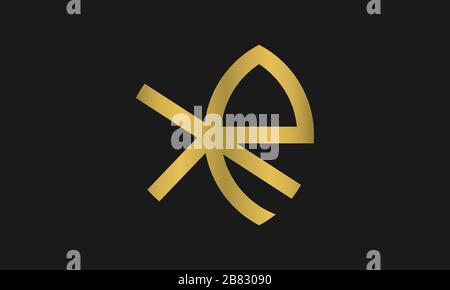 RK, KR Letter Logo Design with Creative Modern Trendy Typography and monogram logo. Stock Vector