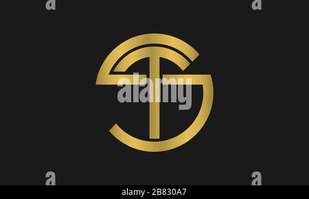 ST, TS Letter Logo Design with Creative Modern Trendy Typography and monogram logo. Stock Vector