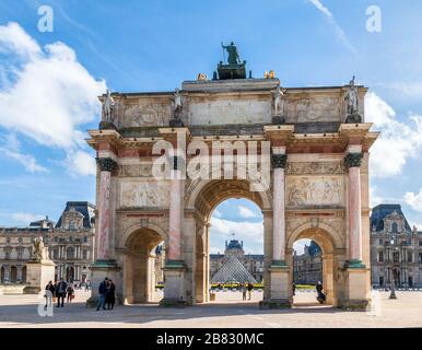 Carrousel Arch of Triumph in Paris, France Stock Photo