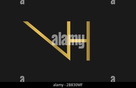 V, H, HV, VH Letter Logo Design with Creative Modern Trendy Typography and monogram logo. Stock Vector