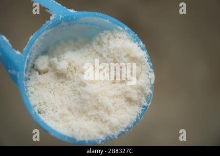 Close up of baby milk powder in a container  Stock Photo