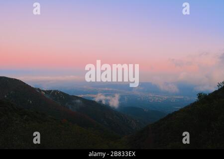Sunset in Montseny Stock Photo