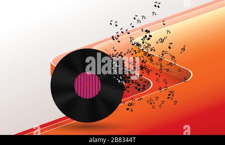 music components are on abstract background Stock Vector
