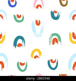 Hand drawn brush strokes seamless pattern. Abstract hand painted waves  repeat texture Stock Vector Image & Art - Alamy