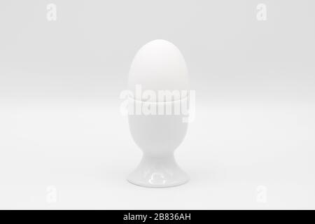 Egg in white Stock Photo