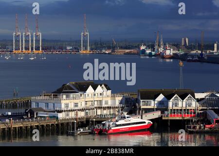 Town Quay, Port of Southampton, Hampshire, England, United Kingdom Stock Photo