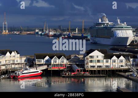 Town Quay, Port of Southampton, Hampshire, England, United Kingdom Stock Photo