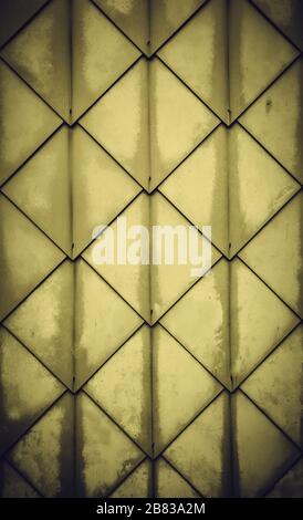 Metalic wall with forms in structure, construction and architecture Stock Photo