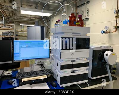 Cambridge MA USA - 3/16/2020 - Agilent LC-MS for Liquid chromatography–mass spectrometry Stock Photo