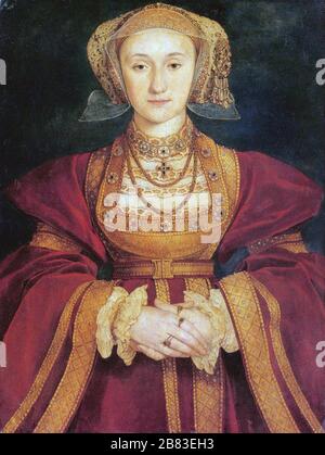 ANNE OF CLEVES (1515-1557) fourth wife of Henry VIII painted by Hans Holbein the Younger about 1539