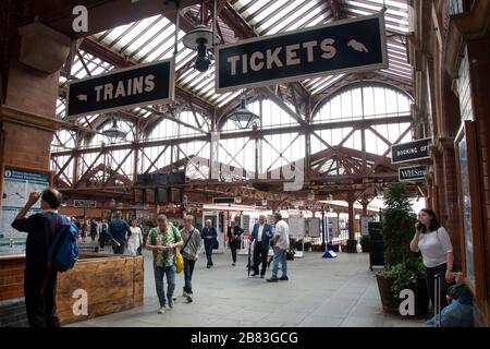 Broad Street railway station, Birmingham, Warwickshire, England Stock Photo