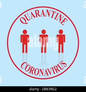 Curbing the coronavirus epidemic, quarantine icon Stock Vector