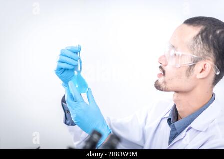 Researchers are working on product development. Modern innovation Invented in the laboratory Stock Photo