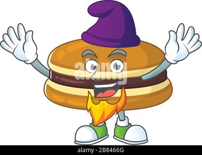 Cute cartoon design of dorayaki performed as an Elf Stock Vector