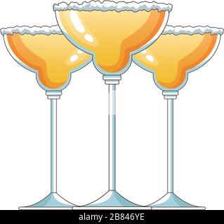 tequila drink cups isolated icon Stock Vector