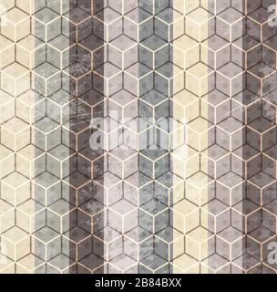 vintage cubes seamless Stock Vector