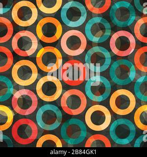 abstract color rings seamless Stock Vector