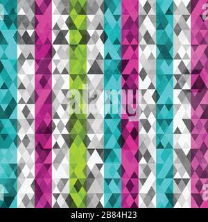 abstract color triangles seamless with grunge effect Stock Vector