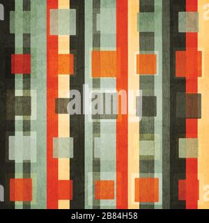 abstract orange square seamless with grunge effect Stock Vector