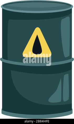 biohazard barrel container isolated icon Stock Vector