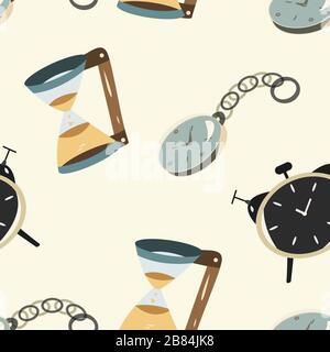 clock seamless Stock Vector