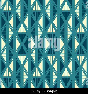 ancient blue seamless pattern Stock Vector