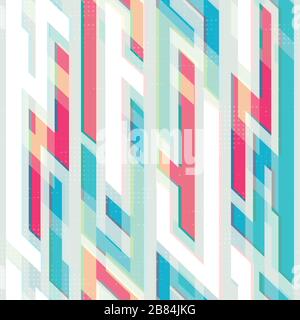blue geometric seamless pattern Stock Vector