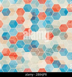blue cubes seamless Stock Vector